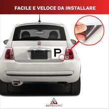 Carica l'immagine nel visualizzatore di Gallery, Autodomy P Principiante Magnetica Realizzata in Vinile Set 2 Pezzi Anteriore + Posteriore | P di Principiante per Auto I