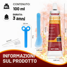 Carica l'immagine nel visualizzatore di Gallery, Colla Alte Temperature, Silicone Nero Alte Temperature