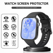 Carica l'immagine nel visualizzatore di Gallery, Diruite 3 Pezzi Cover per Huawei Watch Fit 3 Custodia,HD Ultra Sottile Vetro Temperato Pellicola Protettiva Resistente G