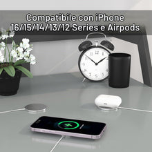 Carica l'immagine nel visualizzatore di Gallery, Magnetico Caricatore Wireless per iPhone, 15W Rapida Ricarica Senza Fili Compatibile con iPhone 17 16 15 14 13 12 11 Pro