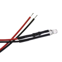 Carica l'immagine nel visualizzatore di Gallery, 10 LED da 3 mm, 12 Volt, bianco caldo (3000 K); con cavo di collegamento da 20 cm e resistenza integrata