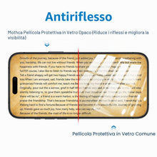 Carica l'immagine nel visualizzatore di Gallery, Mothca Vetro Temperato Opaco per iPhone 17 Pro, Pellicola Protettiva con Incisione Nanostrutturata, Anti-Impronte e Anti