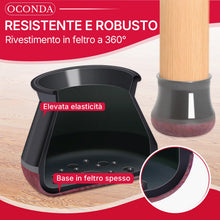 Carica l'immagine nel visualizzatore di Gallery, OCONDA 24 Pezzi Gommini per Sedie Rotondi Silicone，Nero Fit:14-20mm