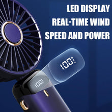 Carica l'immagine nel visualizzatore di Gallery, Jsdoin - Mini ventilatore portatile, ricaricabile tramite USB, 5 velocità, a batteria, pieghevole, da scrivania, con dis