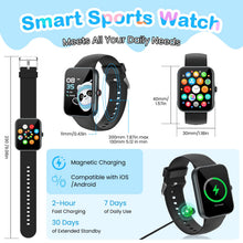 Carica l'immagine nel visualizzatore di Gallery, Orologio Intelligente Smartwatch Bambini, Fitness Tracker per Bambino 5-16