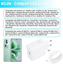 Carica l'immagine nel visualizzatore di Gallery, Caricatore USB 67 W per Oppo con cavo 6A USB-C 2M originale, compatibile con Real-me GT 7 Pro, Reno 13, 12FS, One-Plus 1