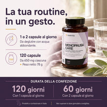 Carica l'immagine nel visualizzatore di Gallery, VIVEMIA Integratore Alimentare per il Benessere Femminile in Menopausa con Trifoglio Rosso, Cimicifuga, Agnocasto, Kudzu