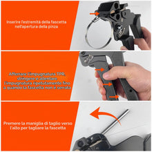 Carica l'immagine nel visualizzatore di Gallery, Gvolatee Pistola per Fascette Inossidabile Acciaio Carbonio, Pinza Fascette Metalliche Strumento Serraggio, Pinza per St