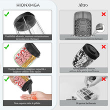 Carica l'immagine nel visualizzatore di Gallery, Hionxmga organizer per pillole con 7 grandi scomparti, contenitore per pillole da viaggio, organizer per integratori, co
