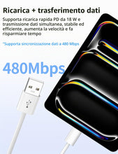 Carica l'immagine nel visualizzatore di Gallery, Cavo intrecciato per Carplay per iPhone 17e 18 Pro Max 16 15 1m,18W 3A Cavo