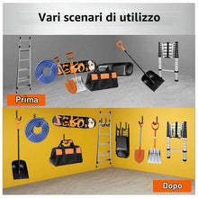 Carica l'immagine nel visualizzatore di Gallery, 12 x Ganci da Muro per Garage, Ganci da Parete Nero, Gancio a J per Garage