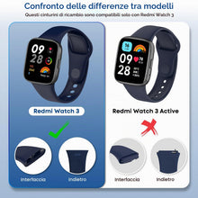 Carica l'immagine nel visualizzatore di Gallery, 2 Cinturini Compatibili con Redmi Watch 3 Cinturino di Ricambio in Silicone, Cinturino Sportivo Impermeabile, Traspirant