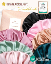 Carica l'immagine nel visualizzatore di Gallery, BONNET QUEEN Cuffia Seta Capelli Notte Regolabili Cuffia Capelli Ricci Bonnet con Lacci Lunghi Morbida e Protettiva