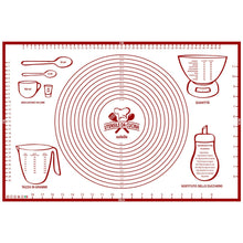 Carica l'immagine nel visualizzatore di Gallery, Spianatoia per Impastare 60x40 Disegno Italiano Misure in CM - Tappetino da Forno in Silicone Riutilizzabile Antiaderent