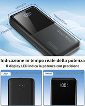 Carica l'immagine nel visualizzatore di Gallery, Power Bank 20000mAh 22.5W Powerbank Ricarica Rapida, USB C Input &amp; Output Caricatore Portatile PD3.0 QC4.0 Powerbank per