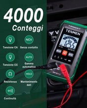 Carica l'immagine nel visualizzatore di Gallery, TESMEN TM-510 Multimetro Digitale, 4000 Conta Tester Elettricista, Misurazione Smart, Autoranging, Senza Contatto, Misur
