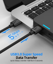 Carica l'immagine nel visualizzatore di Gallery, SUNGUY Cavo USB 3.0, 0.15M USB A Maschio a A Maschio Super Speed 5Gbps, Maschio a Tipo A Maschio per Stampanti, Modem, D