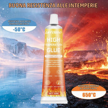 Carica l'immagine nel visualizzatore di Gallery, Colla Alte Temperatura, Silicone Alte Temperature, 2 Pezzi, 50ML