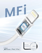 Carica l'immagine nel visualizzatore di Gallery, Cavo iPhone Originale Apple Certificato MFi 1M 2Pezzi Caricatore iPhone