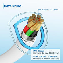 Carica l'immagine nel visualizzatore di Gallery, Ewent Multipresa Ciabatta Elettrica 6 Posti 2 Polivalenti (schuko 10/16A) 4 Bivalenti 10/16A,Spina Italiana 10A,Potenza 