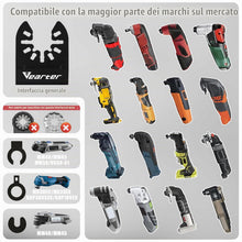 Carica l'immagine nel visualizzatore di Gallery, Lame per sega multiutensile Vearter da 5 pezzi, denti per utensili oscillanti diamantati, bordo curvo, accessori per ute