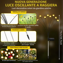 Carica l'immagine nel visualizzatore di Gallery, Luci solari per giardino esterno, confezione da 4 8 luci a LED a energia solare, per esterni, altezze aggiornate, modali