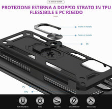 Carica l'immagine nel visualizzatore di Gallery, LeYi Cover per Samsung Galaxy A41 con [2 pezzi] in vetro temperato anello di supporto, doppio strato rinforzato difesa B