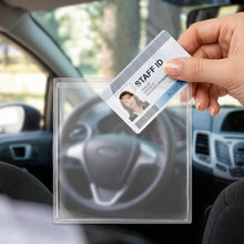 Carica l'immagine nel visualizzatore di Gallery, Porta Permesso di Parcheggio per Parabrezza Auto Autoadesivo, Porta Targa e Badge Universale in PVC Trasparente, Set da 