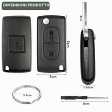 Carica l'immagine nel visualizzatore di Gallery, 2 Tasti Guscio Chiave Auto CE0536 Compatibile con Peugeot 207 307 308 SW 3008 5008 Partner e Citroen C3 Picass C2 C4 C5 