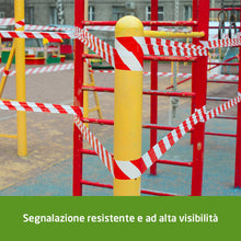 Carica l'immagine nel visualizzatore di Gallery, Amig – Nastro segnaletico non adesivo – Per segnalazione e avvertimento di pericolo – Impermeabile e flessibile – PVC – 