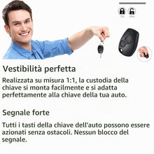 Carica l'immagine nel visualizzatore di Gallery, 2 Pieces Ricambio Chiave Guscio 2 Tasti Cover Guscio Chiave Telecomando con 1 Cacciavite e 4 Pulsanti per Renault Kangoo