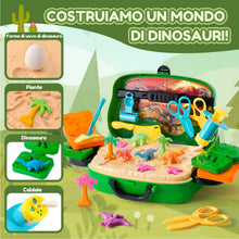 Carica l'immagine nel visualizzatore di Gallery, VBACALA Dinosauri Plastilina Giocattoli, Accessori per Set di Creta da Modellare per Dinosauri in Astuccio con Ruote, Fo