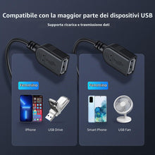 Carica l'immagine nel visualizzatore di Gallery, ANDTOBO Cavo Sdoppiatore USB, Cavo Doppio USB Maschio Femmina Y Splitter Per PC/iPhones/Dischi Rigidi Esterni - Nero