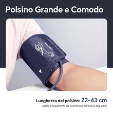 Carica l'immagine nel visualizzatore di Gallery, Sinocare Misuratore di Pressione da Braccio (22-42cm) con Indicatore di Rischio, Monitoraggio Domestico dell'Ipertension