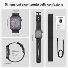 Carica l'immagine nel visualizzatore di Gallery, Smartwatch Uomo Donna, Orologio Smartwatch con LED Torcia, Effettua/Risposta Chiamate, Orologio Intelligente con DIY Qua
