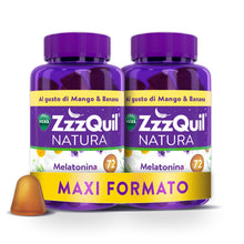 Carica l'immagine nel visualizzatore di Gallery, ZzzQuil Natura, MELATONINA per DORMIRE, INTEGRATORE con MELATONINA pura ed Estratti di Valeriana, Camomilla e Lavanda, M