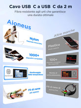 Carica l'immagine nel visualizzatore di Gallery, Caricatore USB C, 20W Caricabatterie Rapido PD con Cavo USB-C a USB-C da 2M 60W, Alimentatore Spina USBC per iPhone 17 1