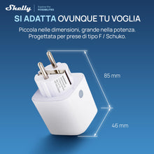 Carica l'immagine nel visualizzatore di Gallery, Shelly Plug M Gen3 Bianco - Presa Intelligente Wi-Fi &amp; Matter (Tipo F), Misurazione Consumi, 13A, 3000W, Nessun Hub Rich