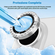 Carica l'immagine nel visualizzatore di Gallery, Pellicola Fotocamera per iPhone 12/12 Mini, Diamante Scintillante Pellicola Protettiva per Schermo Della Fotocamera in V