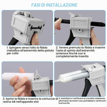 Carica l'immagine nel visualizzatore di Gallery, Set di Pistola per Colla, AB Pistola Erogatrice 1:1, Pistole per Silicone per DIY, con 50 Tubi di Miscelazione F08, Pist