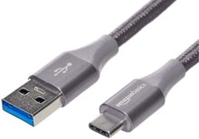 Carica l'immagine nel visualizzatore di Gallery, Amazon Basics USB-A a USB-C Cavo di Ricarica Rapida, Intrecciato in Nylon, USB 3.1 Gen 1, Velocità Elevata 5Gbps per App