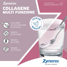 Carica l'immagine nel visualizzatore di Gallery, Zymerex COLLAGENE MULTIFUNZIONE Santa Longevity - 252g - Gusto Pesca