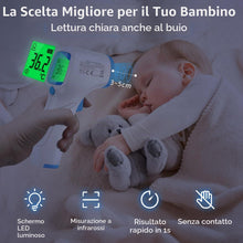 Carica l'immagine nel visualizzatore di Gallery, Termometro Febbre, Termometro Infrarossi senza Contatto, Termometro Digitale, Misurazione Rapida e Accurata funzione di 