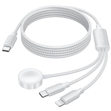 Carica l'immagine nel visualizzatore di Gallery, RAVIAD 3 in 1 Caricatore Apple Watch per Apple Watch, USB C, Lightning 1.2M