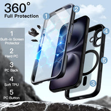Carica l'immagine nel visualizzatore di Gallery, JETech Cover per iPhone 16, Protezione 360°, Nero