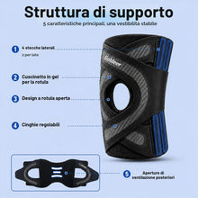 Carica l'immagine nel visualizzatore di Gallery, Tutore Ginocchiera per Menisco Lesionato Traspirante (Nero,M)