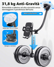 Carica l'immagine nel visualizzatore di Gallery, APPS2Car Supporto per telefono per parabrezza auto, braccio lungo flessibile da 13 pollici con collo d'oca, base di aspi