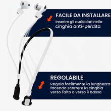 Carica l'immagine nel visualizzatore di Gallery, kwmobile Laccetto da Collo in Silicone per Apple Airpods 3 4 5 / Pro 1/Pro 2 / Airpods Pro 3 Supporto per Jogging - Fasc