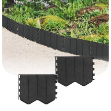Carica l'immagine nel visualizzatore di Gallery, GARDENIX Bordo per prato, facile da installare, in plastica, nero, 5,15 m, bordatura per aiuole senza scavo, in plastica