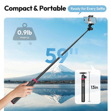 Carica l'immagine nel visualizzatore di Gallery, ULANZI MT-44B Treppiedi Doppio Slot per Cellulare e Mirrorless 150 cm Nero